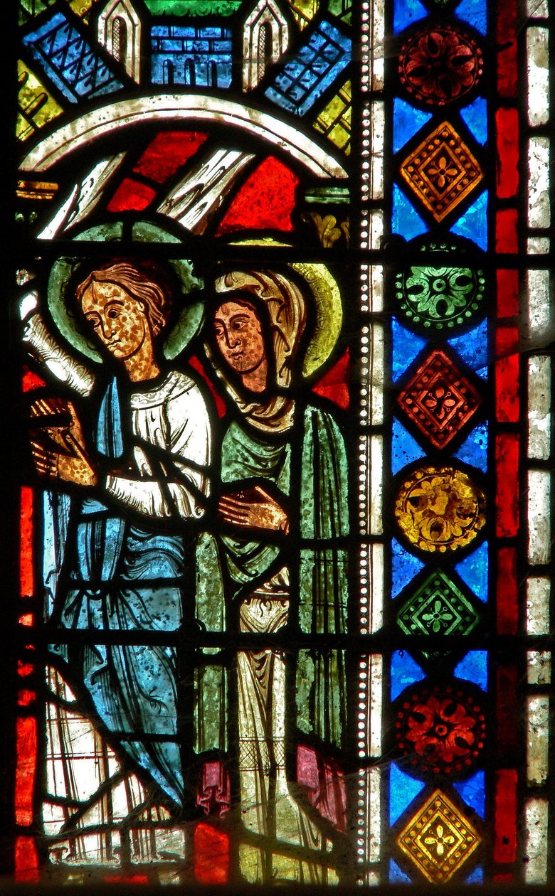 Un ángel y un santo de French School