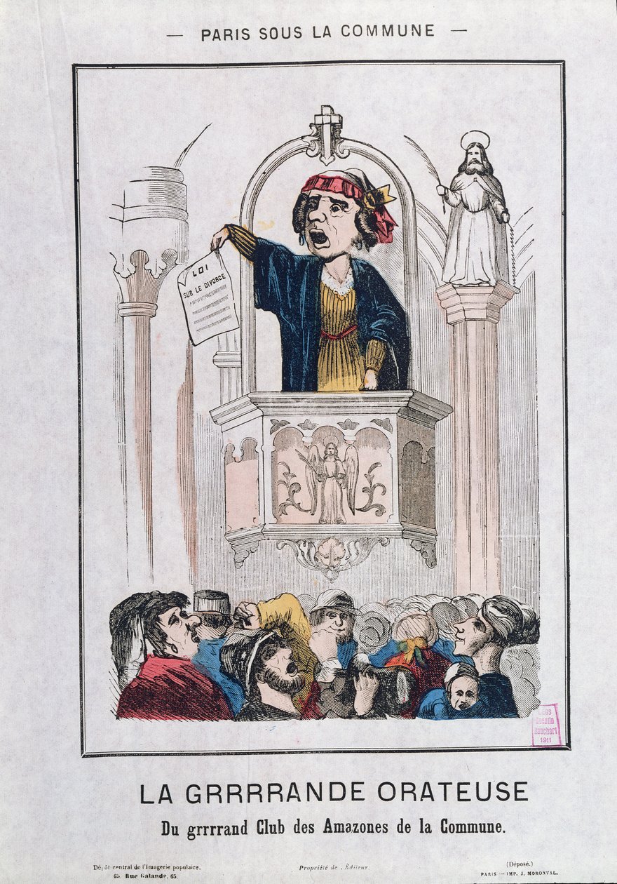 Club de mujeres durante la Comuna, 1871 de French School
