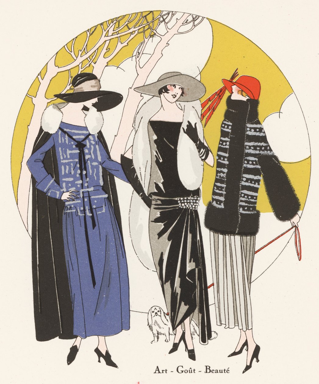 Moda de día para mujer del diseñador Lucien Lelong de French School