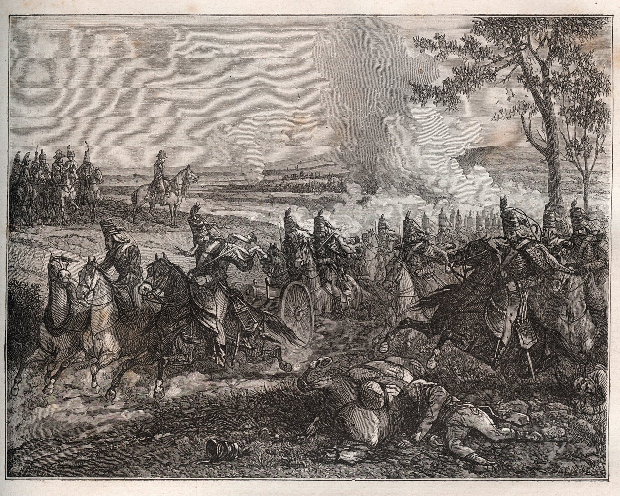 Batalla de Castiglione: en su campaña italiana, Napoleón derrota a los austriacos bajo Wurmser, obligándolos a retirarse a Mantua. 5 de agosto de 1796 - Nueva Enciclopedia Nacional por Maurice La Charest - 1870 de French School