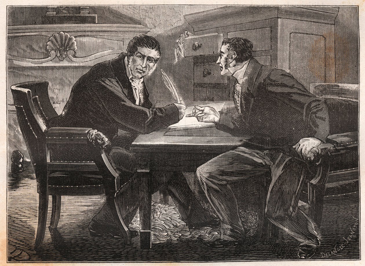 Monarquía de julio - Ministerio de los tres días - Entrevista entre André Dupin (1783-1865) y Jean-Charles Persil (1785-1870) - 1834 de French School