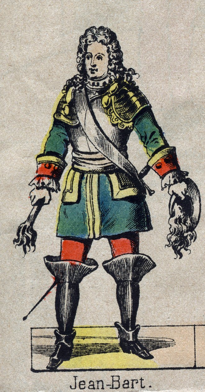 Retrato de Jean Bart (1650-1702), marinero francés, corsario. Imagen de Epinal de finales del siglo XIX. de French School