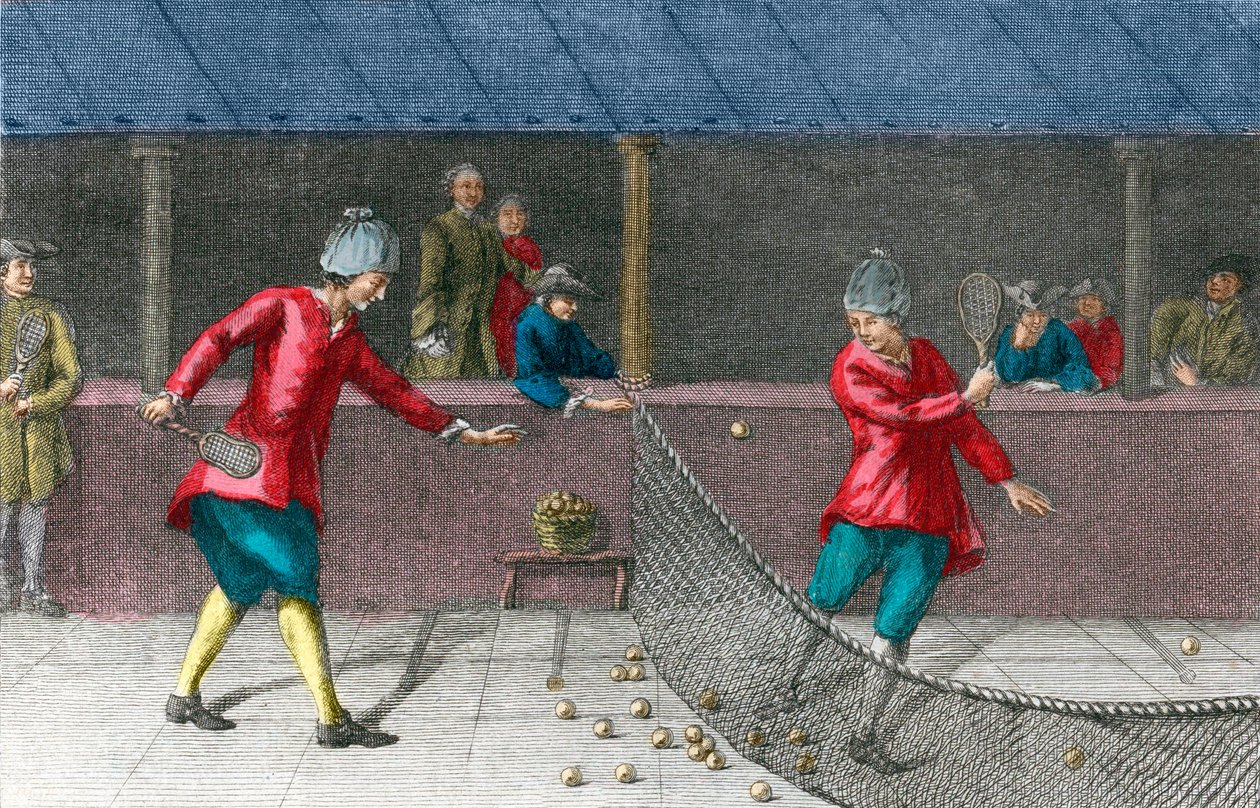 Vista de un juego de palma en el siglo XVIII de French School