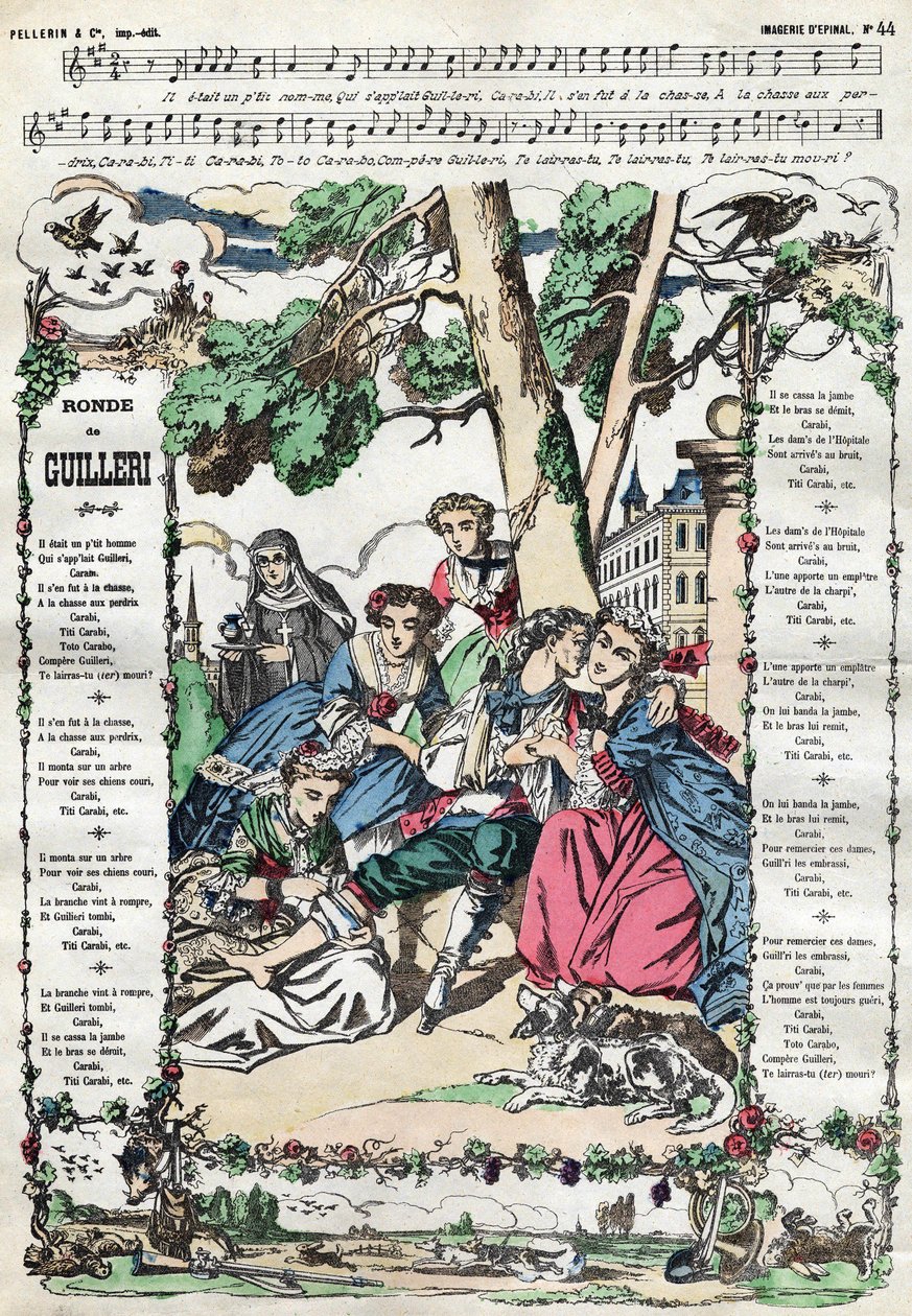 La ronda de Guilleri. Imagen de Epinal del siglo XIX de French School