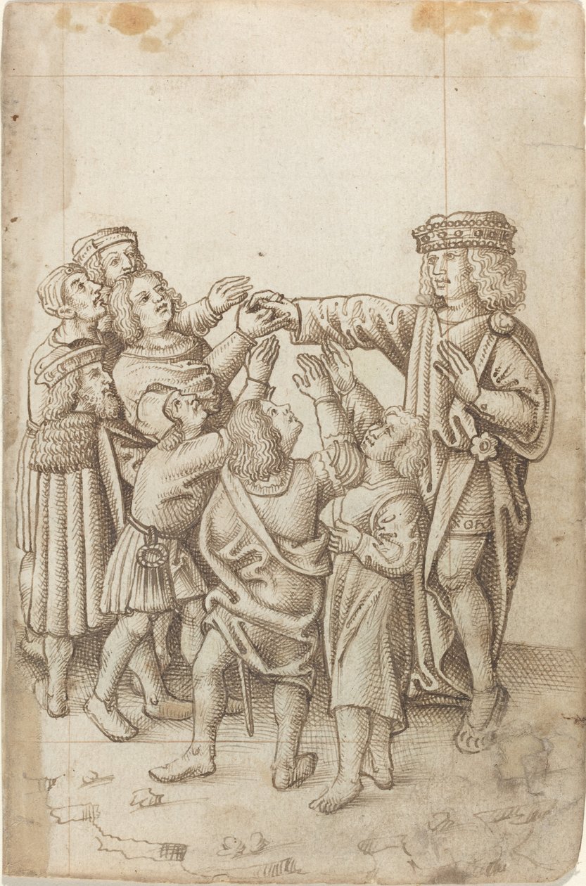 "No des tu mano derecha a todos y cada uno" [fol. 13 recto] de French early 16th Century