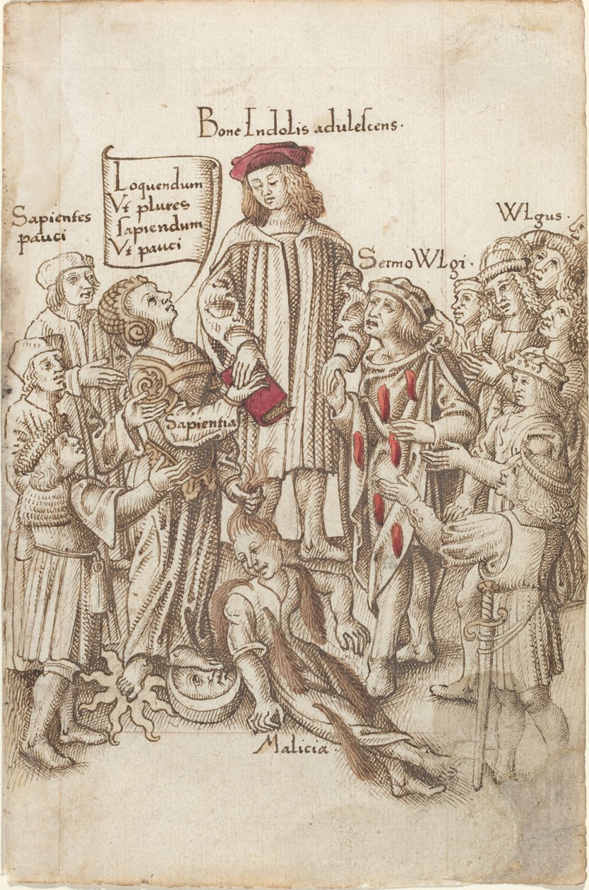 "No Camine Fuera de la Carretera Pública" [fol. 35 recto] de French early 16th Century