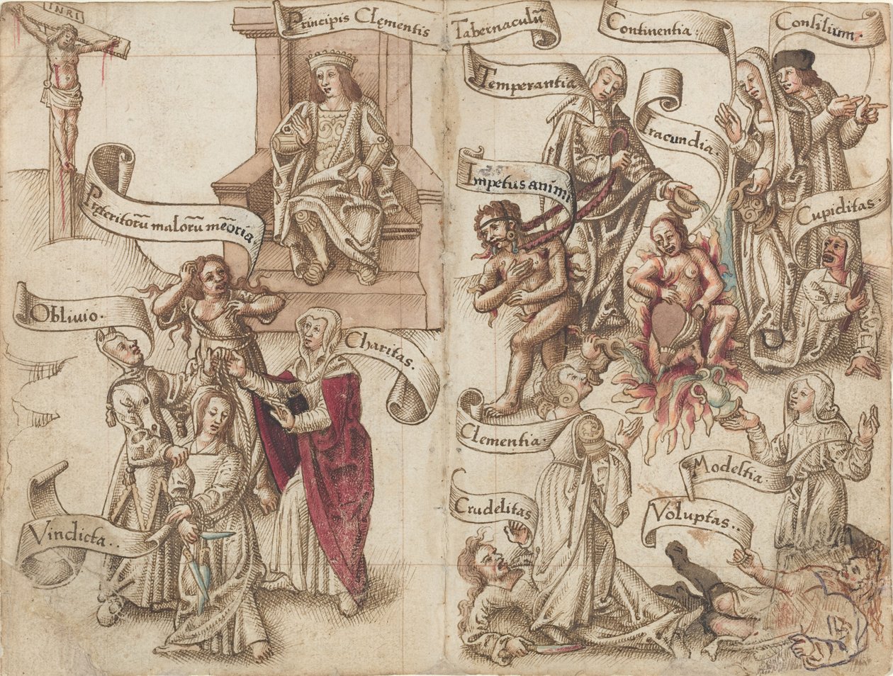 "Obliterar el rastro de la olla en las cenizas" (fol. 32 verso / 33 recto) de French early 16th Century