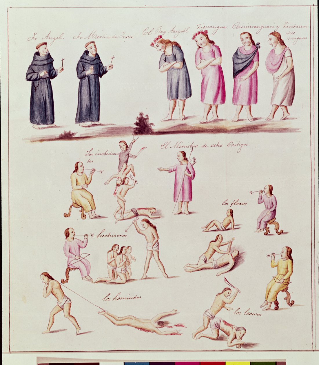 Indígenas en vías de conversión por los frailes españoles de Friar Pablo (after) Beaumont