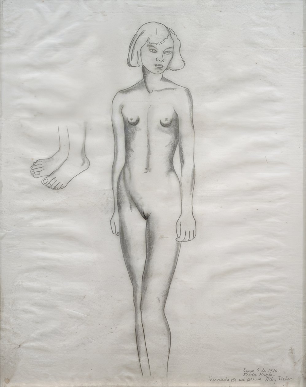 Retrato desnudo de mi prima Ady Weber de Frida Kahlo