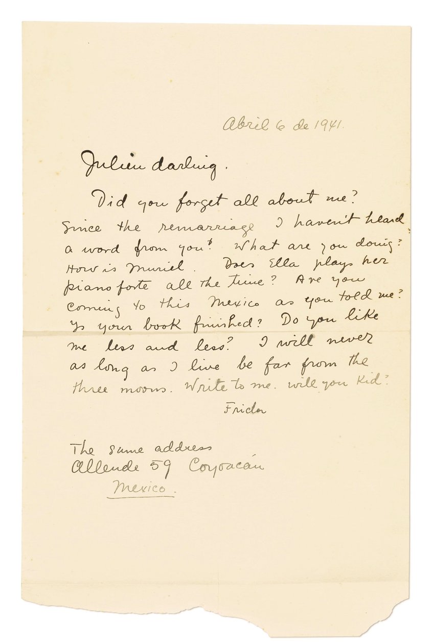 Carta autógrafa firmada (