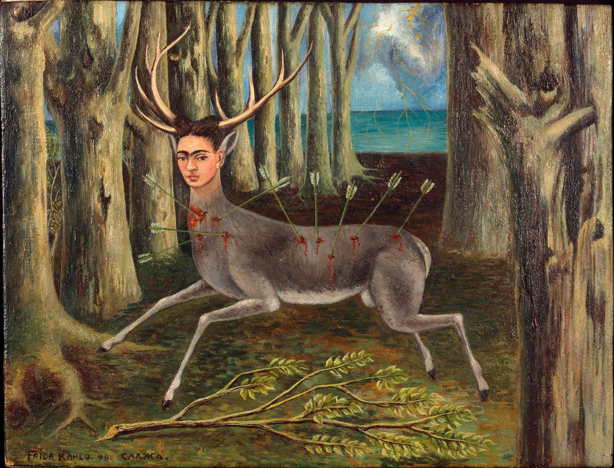 El venado herido (The Wounded Deer o The Little Deer) de Frida Kahlo