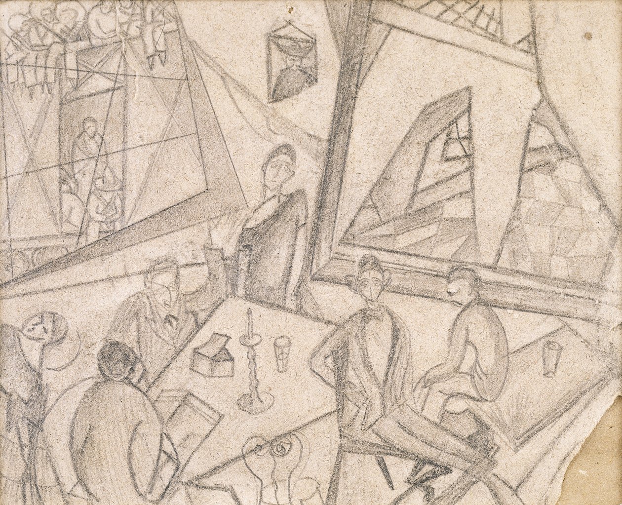 Frida y sus contemporáneos, c.1925 (lápiz sobre papel) de Frida Kahlo