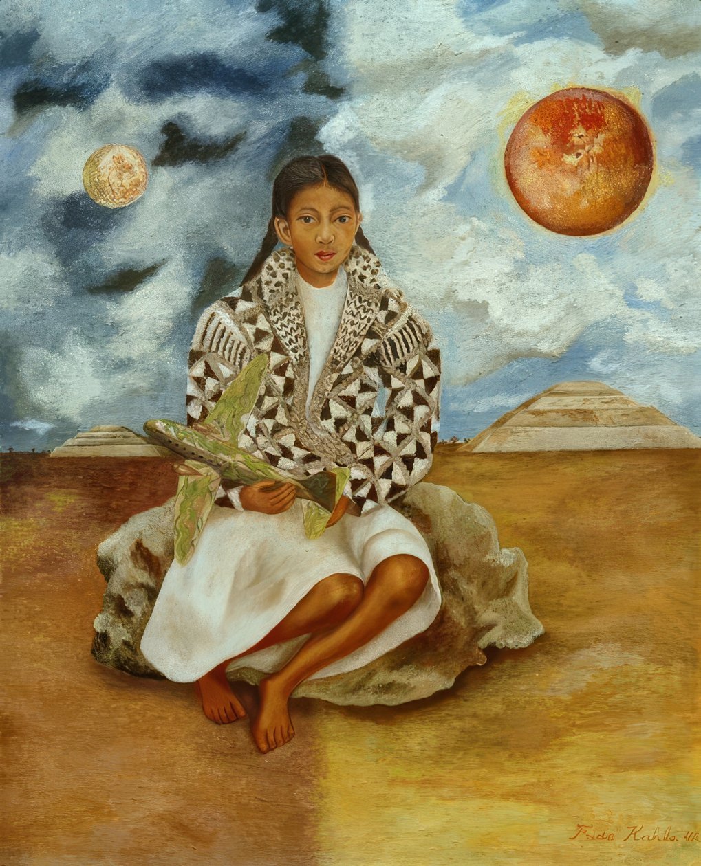 Retrato de Lucha María, una niña de Tehuacán de Frida Kahlo