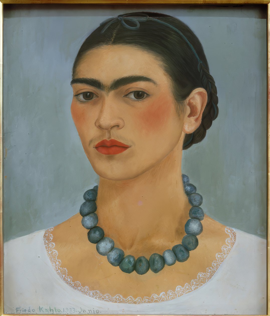Autorretrato con collar de Frida Kahlo