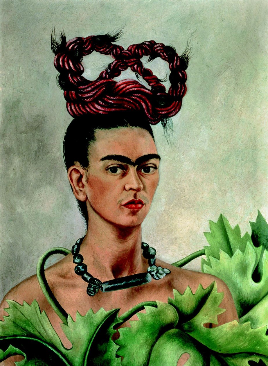 Autorretrato con trenza de Frida Kahlo