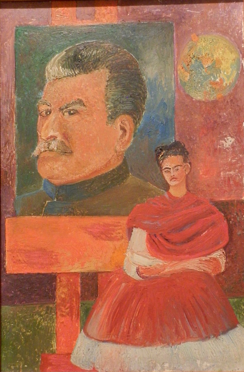 Autorretrato con Stalin de Frida Kahlo