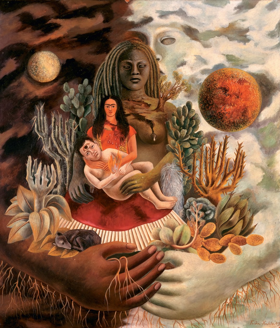 El Abrazo de Amor del Universo, la Tierra (México), Yo, Diego y el Señor Xólotl de Frida Kahlo