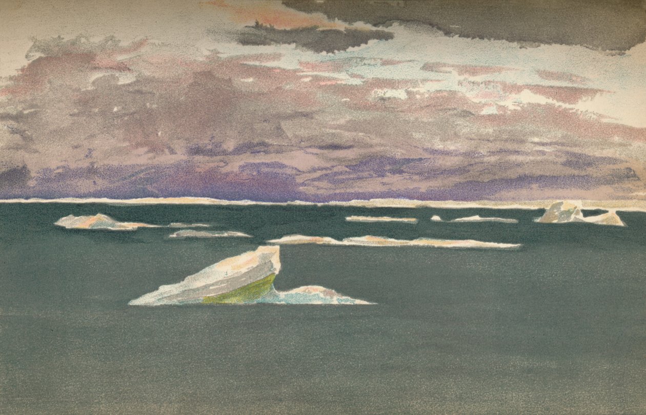 Al borde del hielo - Tormenta que se avecina, 14 de septiembre de 1893, 1897 de Fridtjof Nansen