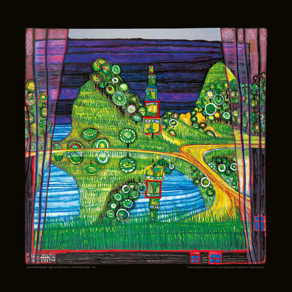 Isla antípoda de Friedensreich Hundertwasser