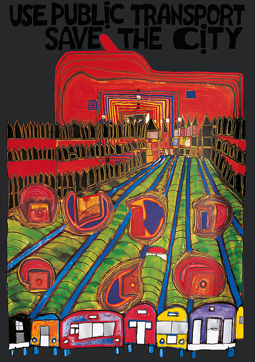 Utiliza el transporte público: salva la ciudad de Friedensreich Hundertwasser