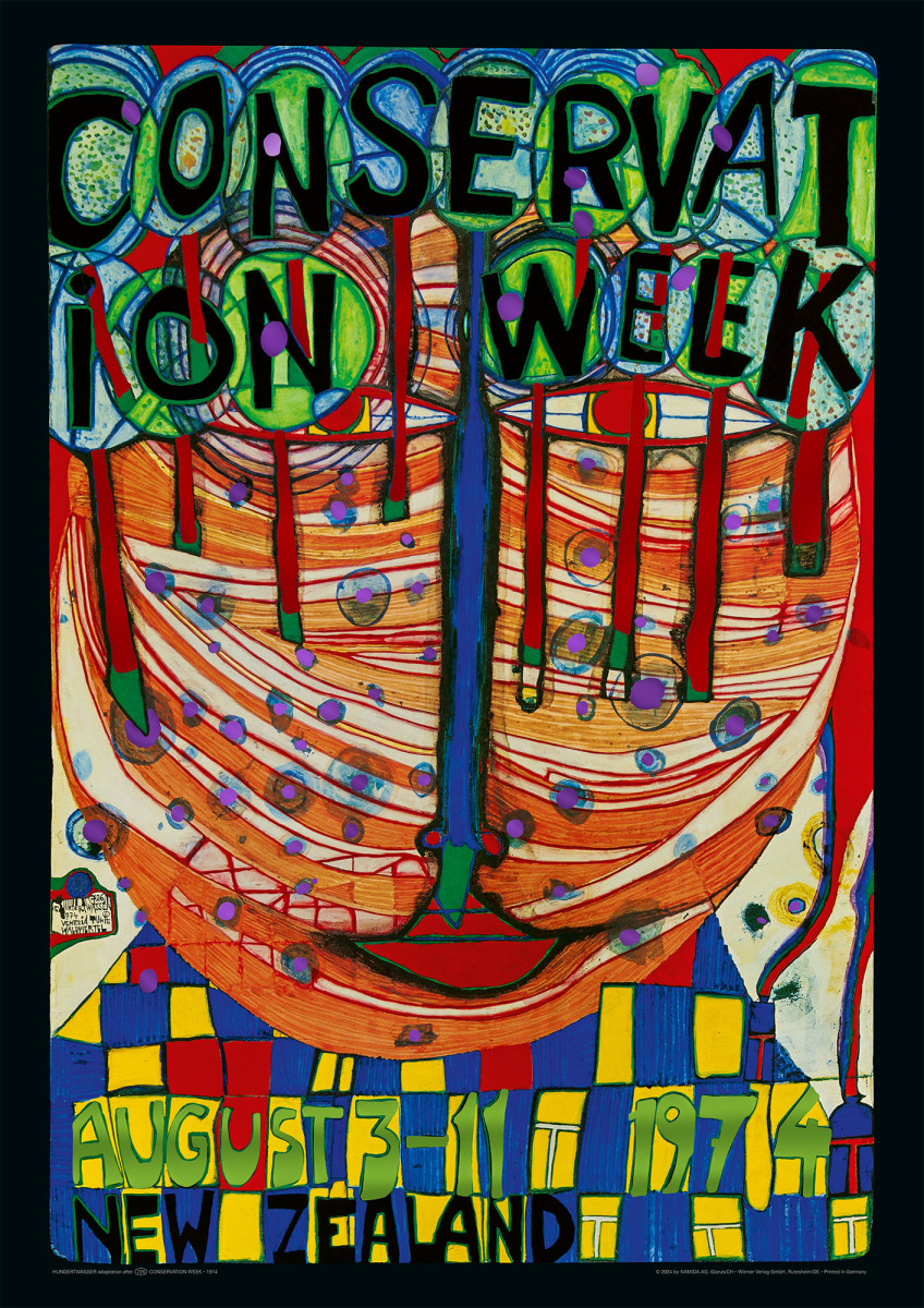 Semana de la Conservación (versión Rote) de Friedensreich Hundertwasser