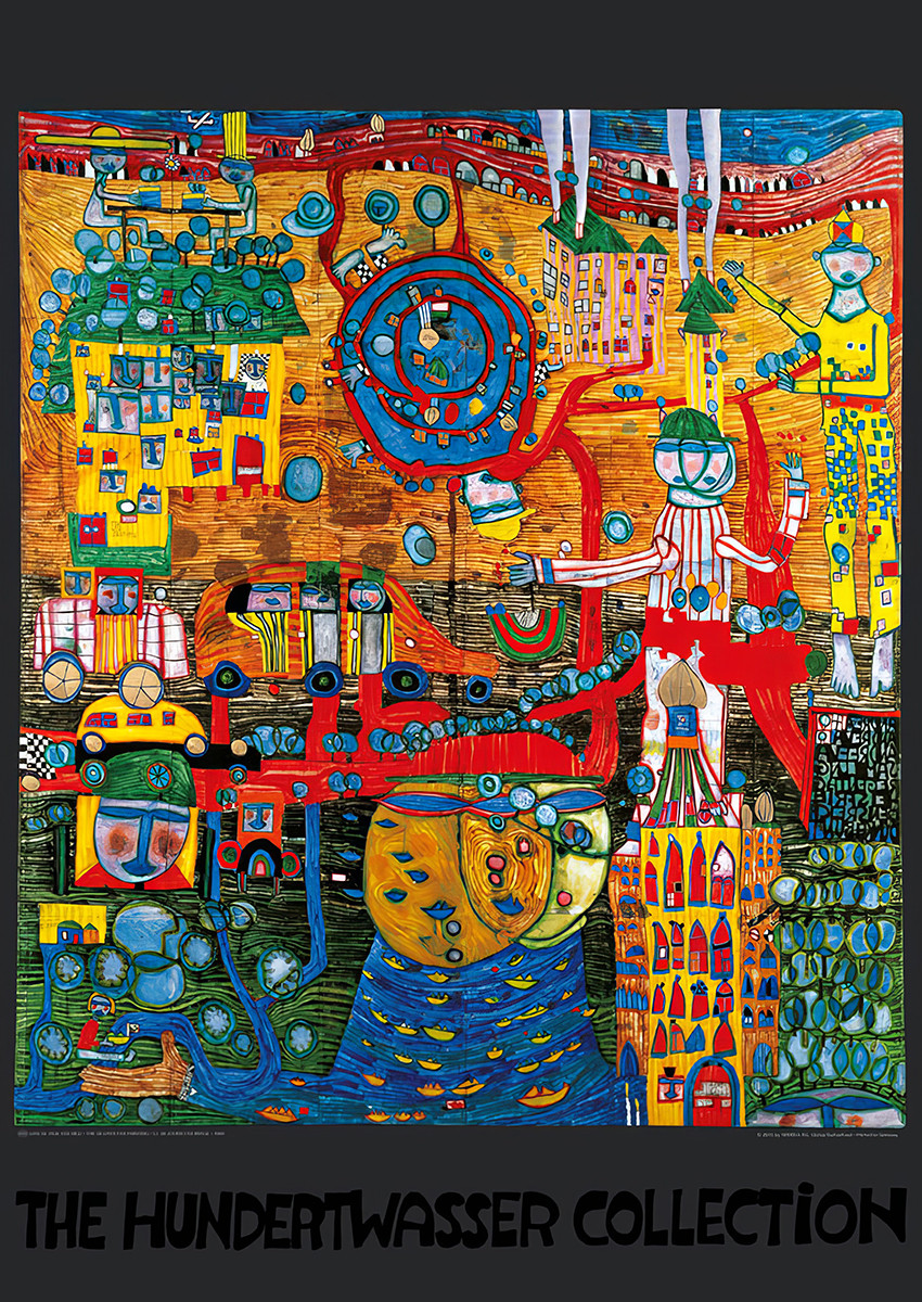 La imagen del fax de 30 días de Friedensreich Hundertwasser