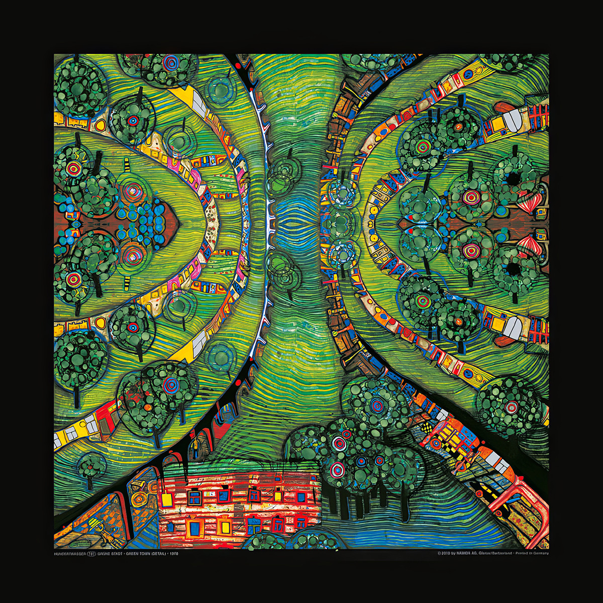 La ciudad verde (adaptación) de Friedensreich Hundertwasser