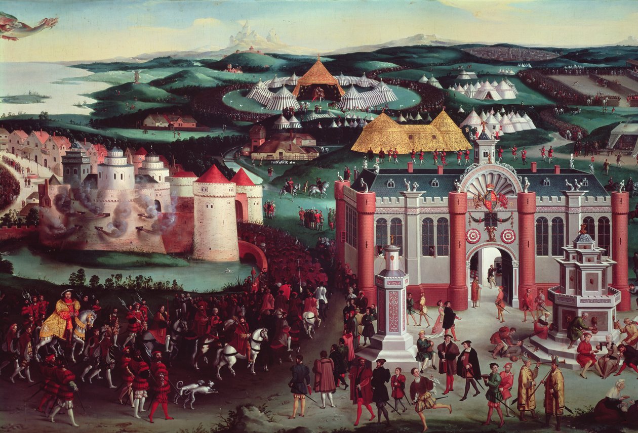Campo del Paño de Oro, 7 de junio de 1520 (detalle) de Friedrich Bouterwek