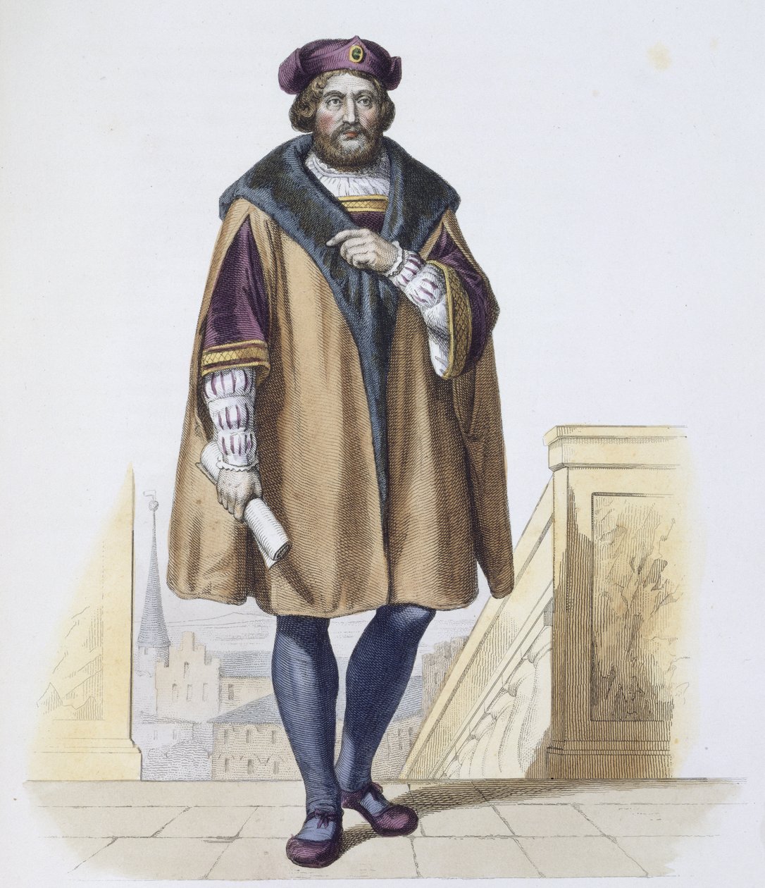 Pierre de Ronsard (1524-85) grabado por Delaistre de Friedrich Bouterwek