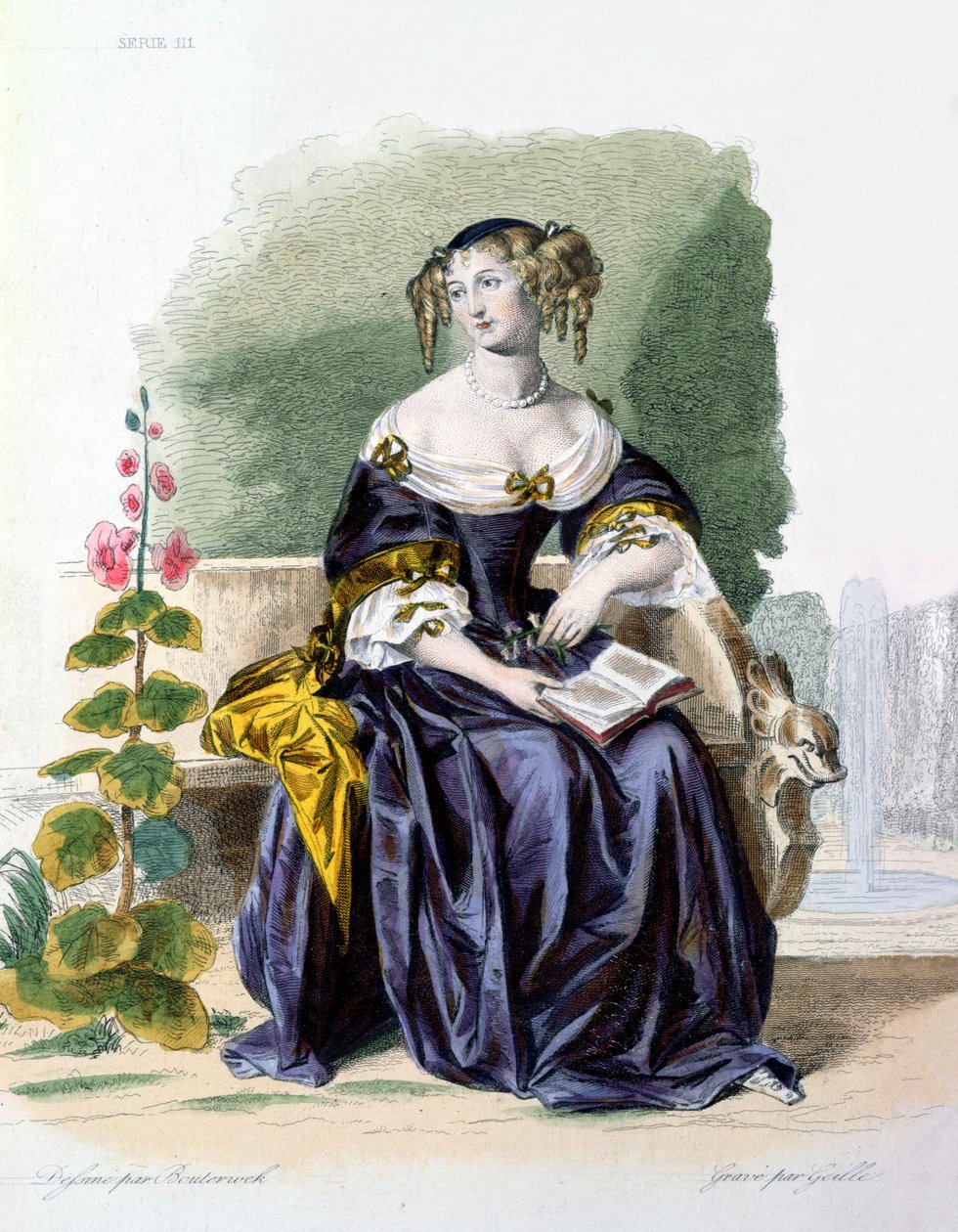 Retrato de Madame de Lafayette (1634-93) grabado por Geille de Friedrich Bouterwek
