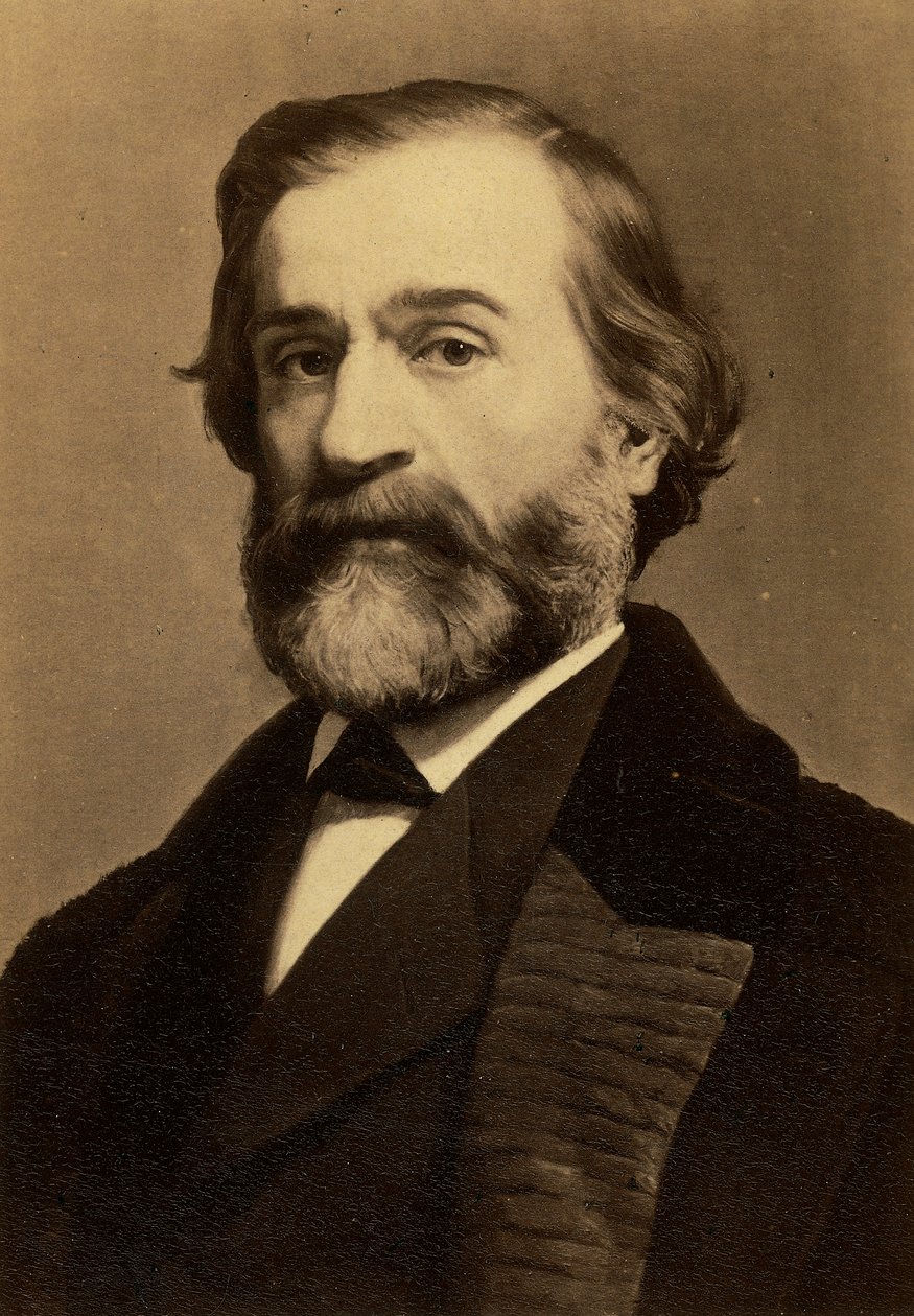 Retrato del compositor Giuseppe Verdi, c.1870 de Friedrich Bruckmann Verlag