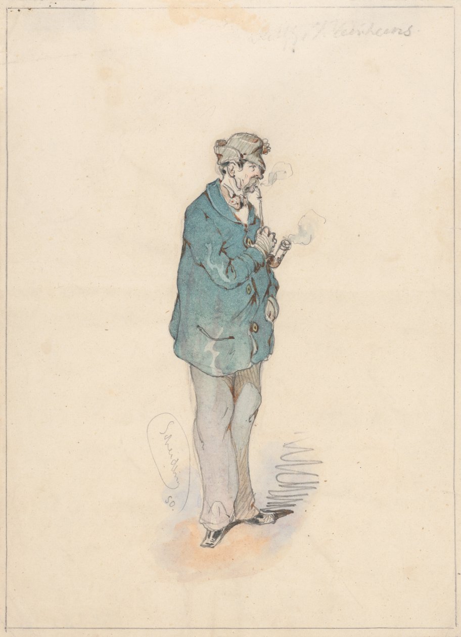 Hombre con pipa de Friedrich Carl von Scheidlin