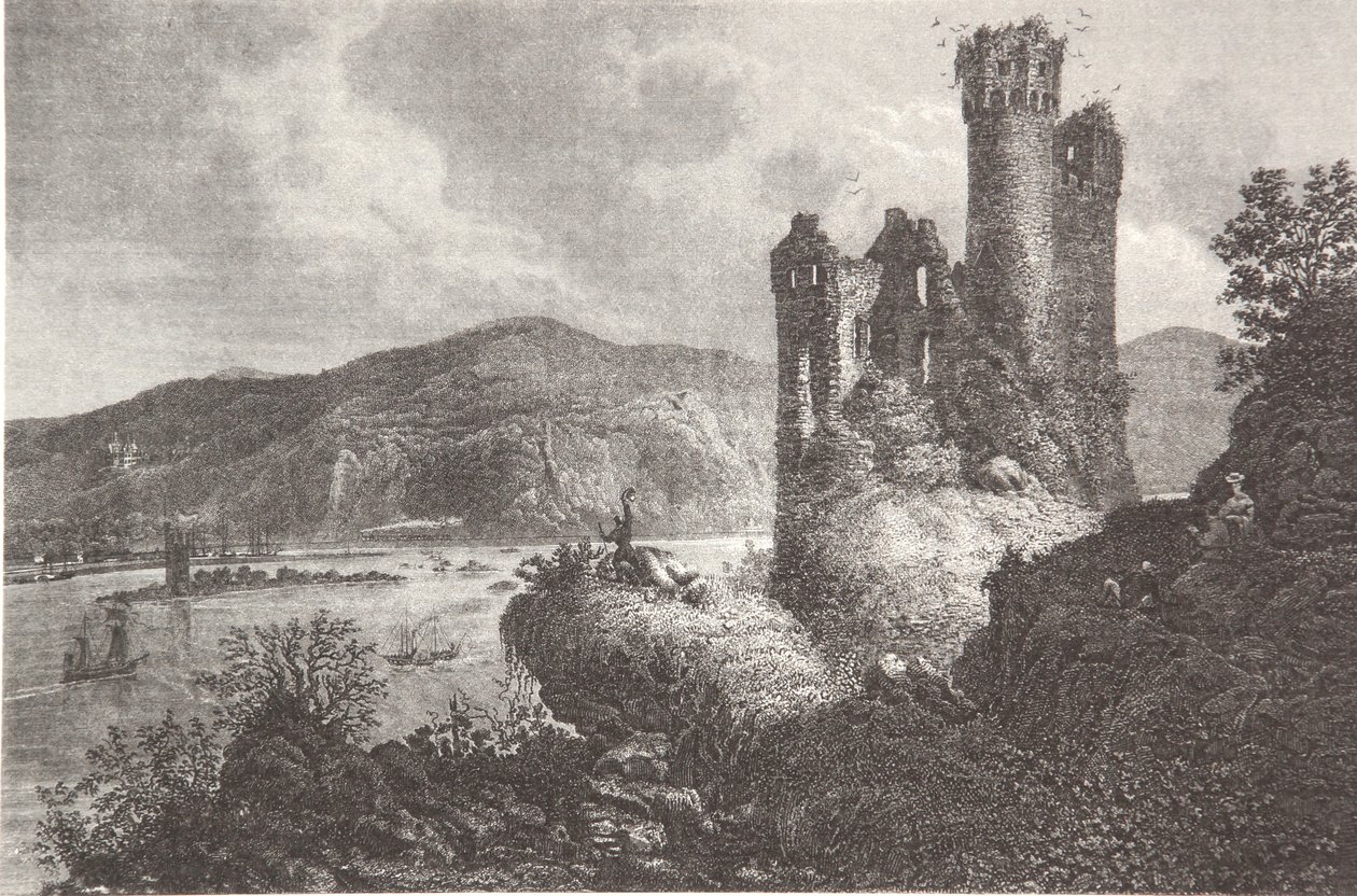 Torre del Ratón y Ehrenfels de Pierre Joseph Redouté