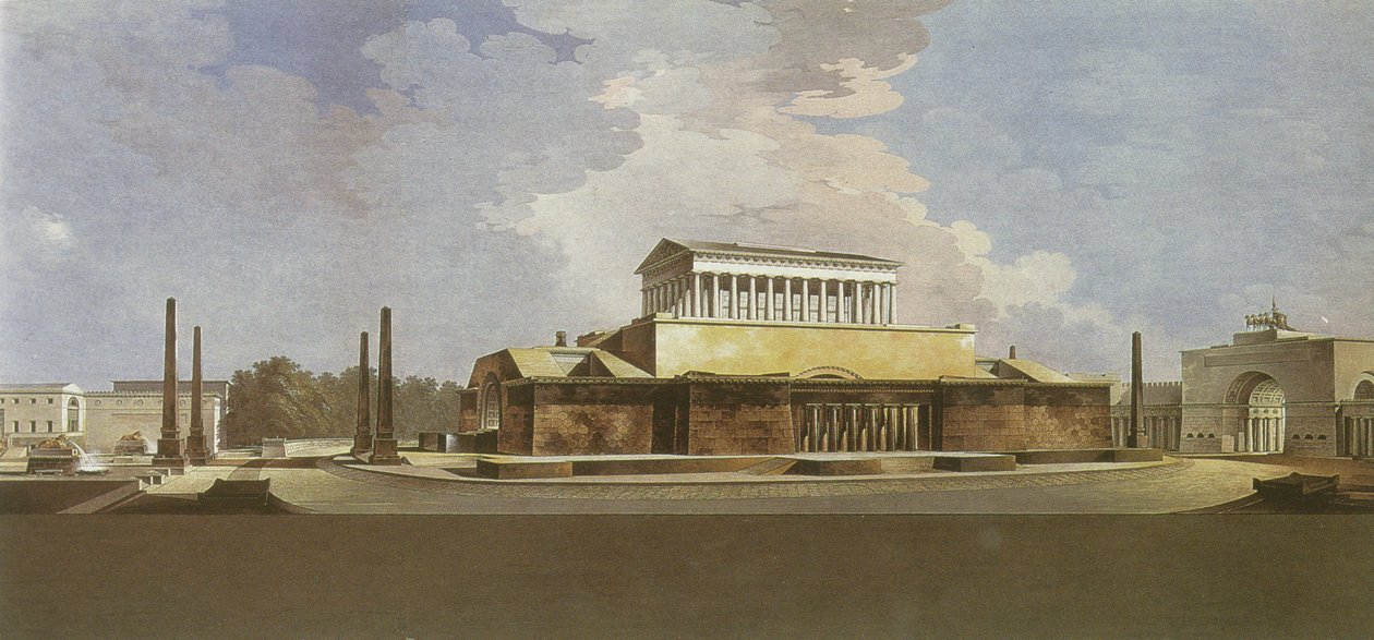 Plan para un monumento a Federico II de Prusia, Berlín, 1797 de Friedrich Gilly