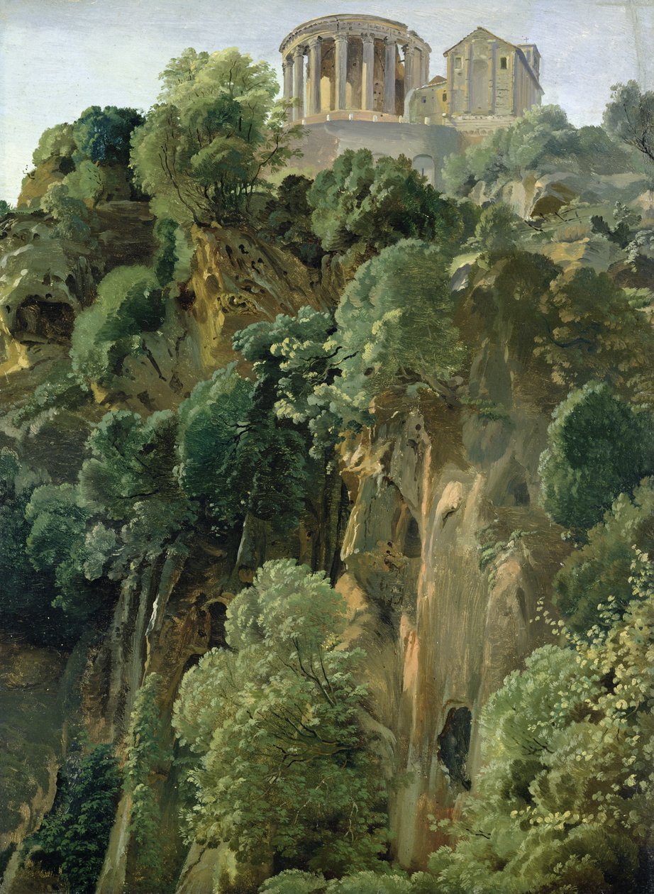 El Templo de Vesta y las Sibilas en Tívoli, 1834 de Friedrich Nerly