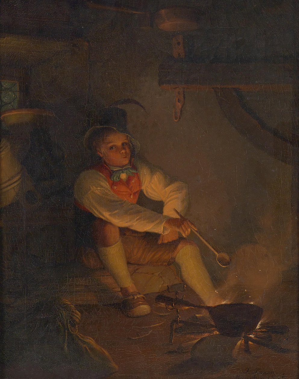 Pequeño cocinero en la fogata de Friedrich Simon