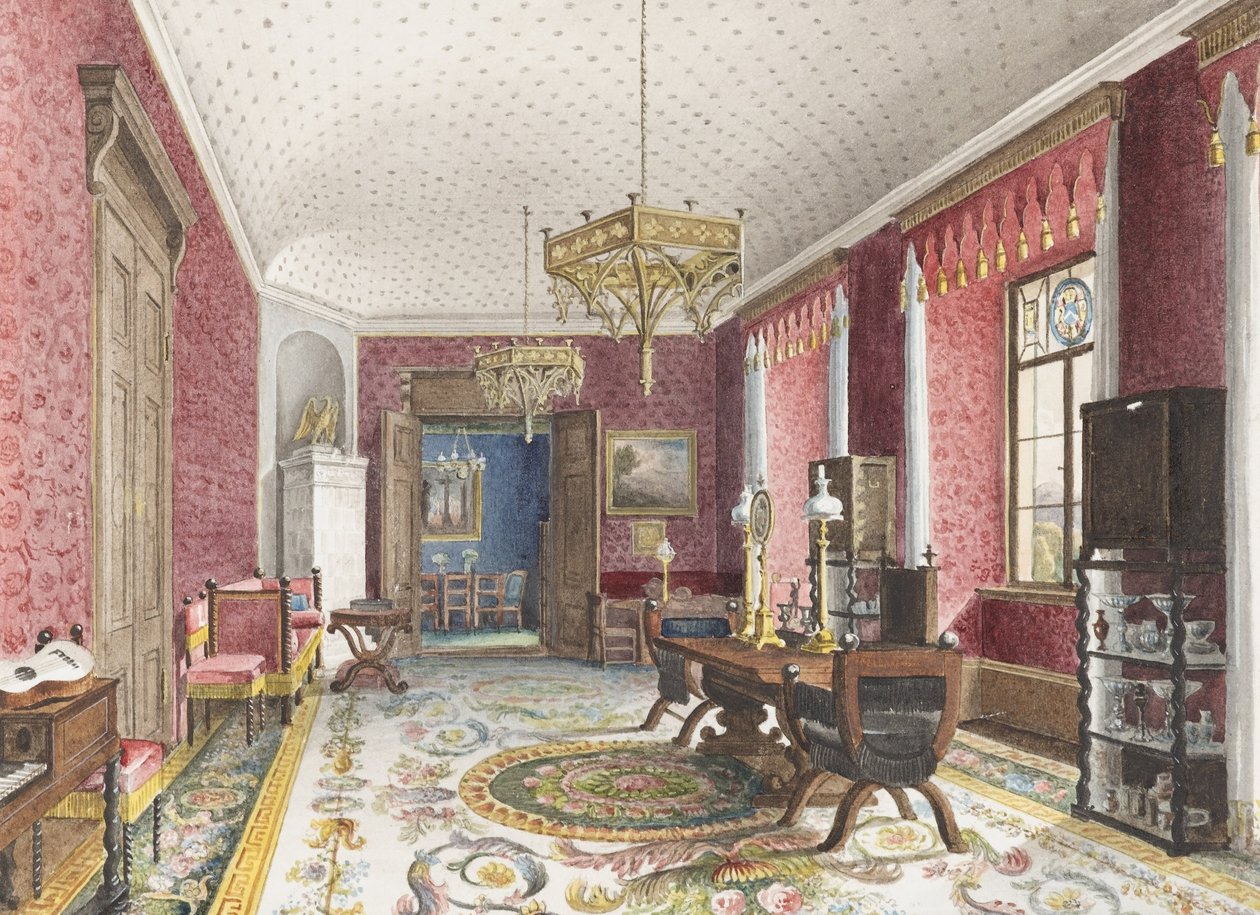 La habitación roja, Schloss Fischbach de Friedrich Wilhelm Klose
