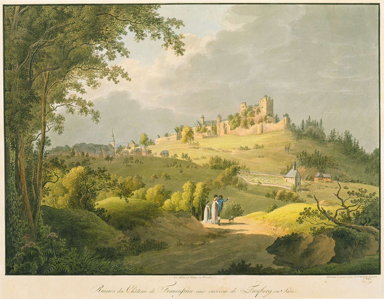 Castillo en Ruinas de Frauenstein de Friedrich or Johann Friedrich Wizani