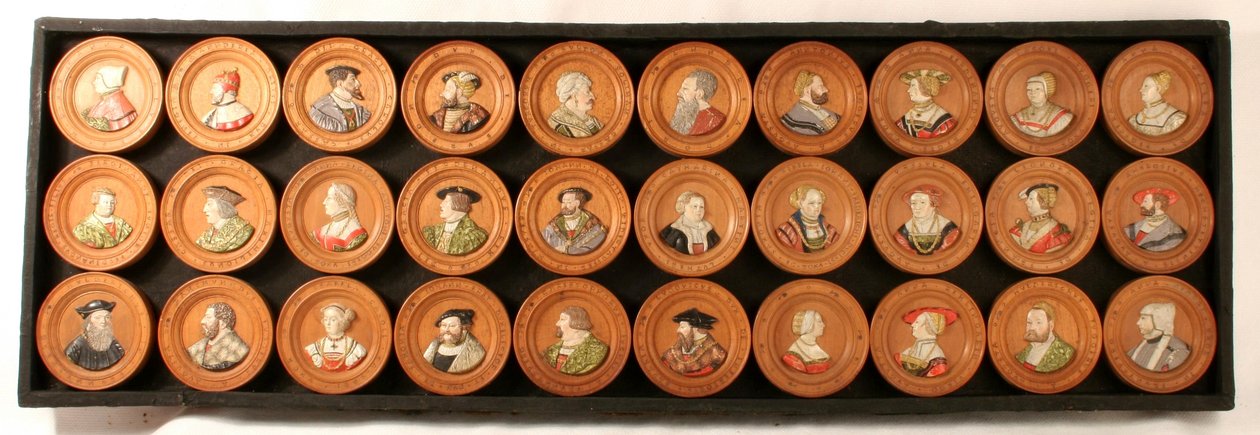Una colección de treinta dibujantes como medallones de retrato de Friedrich (after) Hagenauer