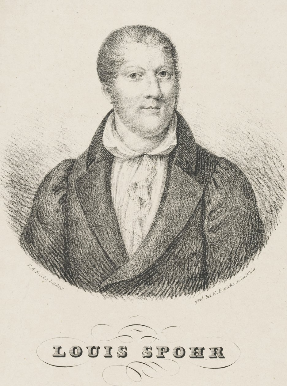 Retrato de Louis Spohr 1784-1859, c. 1830-1840 de Friedrich August Fricke
