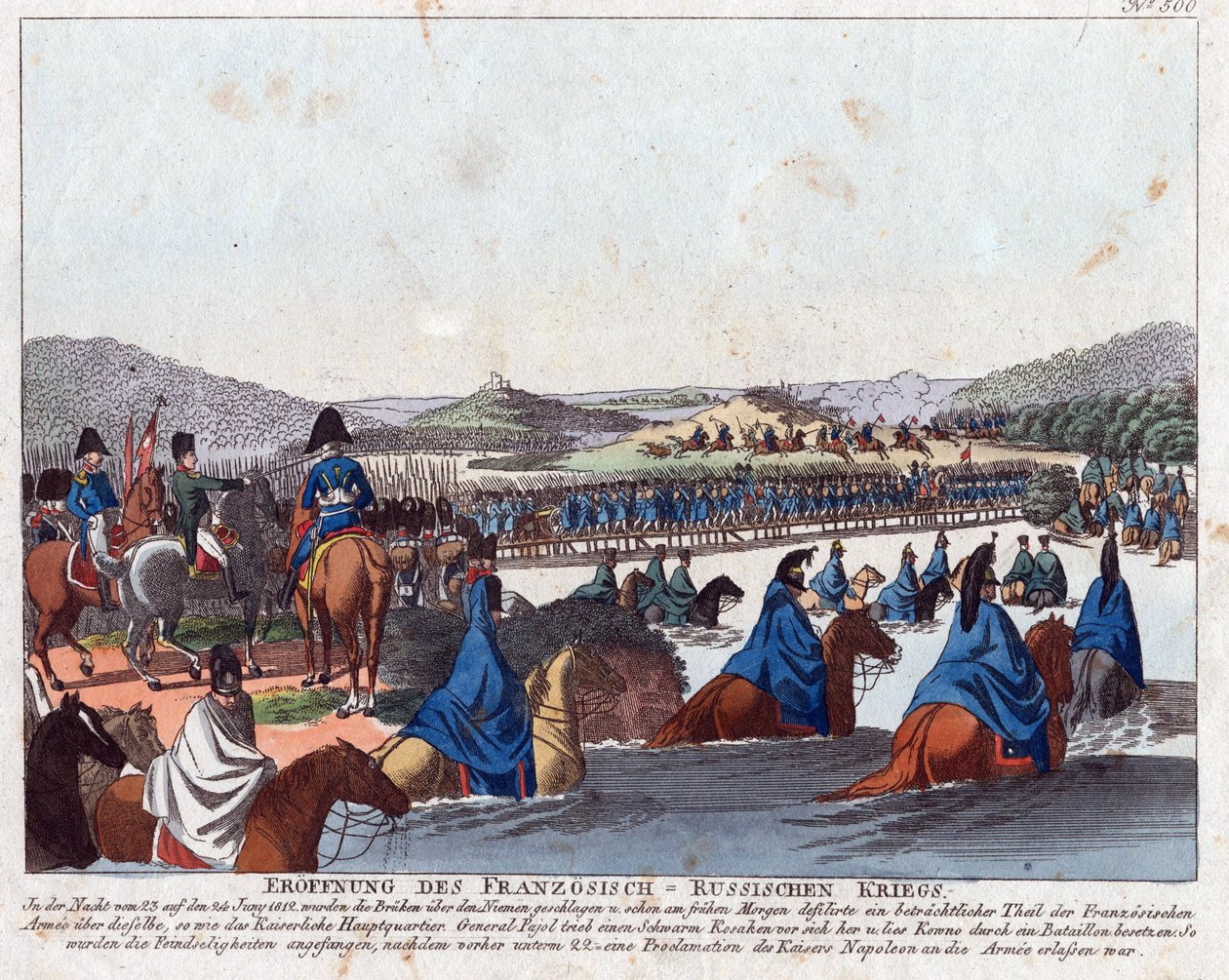 El inicio de la invasión francesa de Rusia de Friedrich Campe