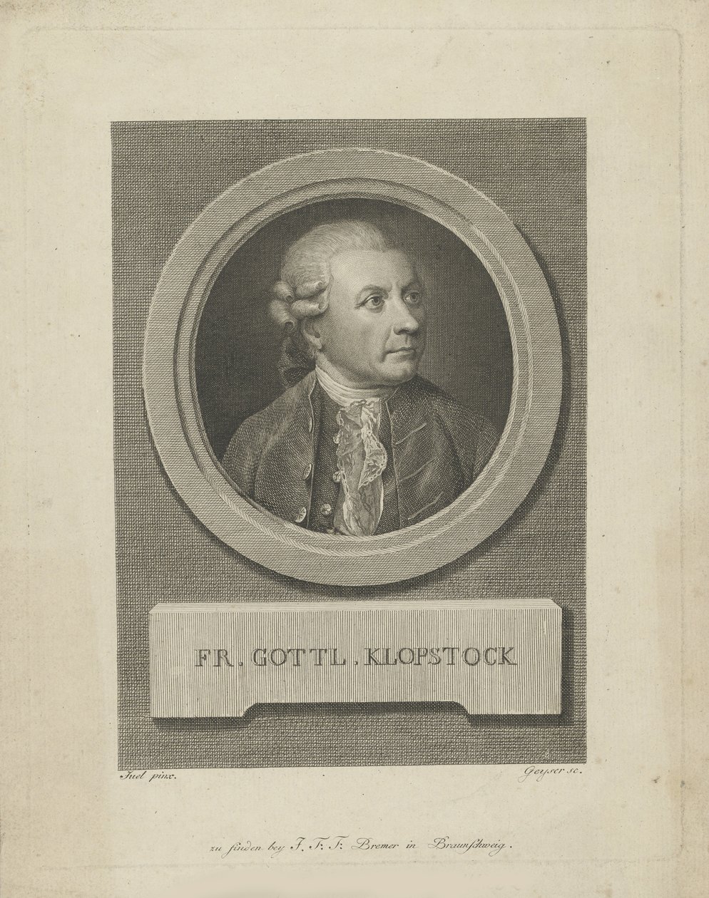 Retrato de Friedrich Gottlieb Klopstock 1724-1803, c. 1790 de Friedrich Christian Gottlieb Geyser