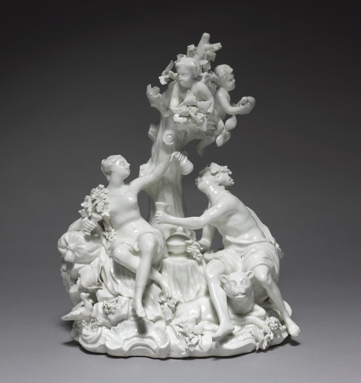 Baco y Venus, manufactura Fábrica de Tournay, Bélgica, c.1755 de Friedrich Elias I Meyer