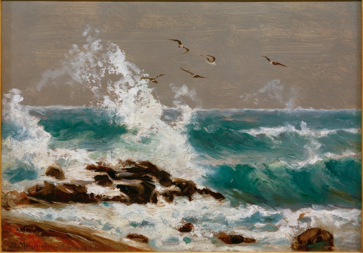 Oleaje con viento del este en Arran de Friedrich Ernst Morgenstern