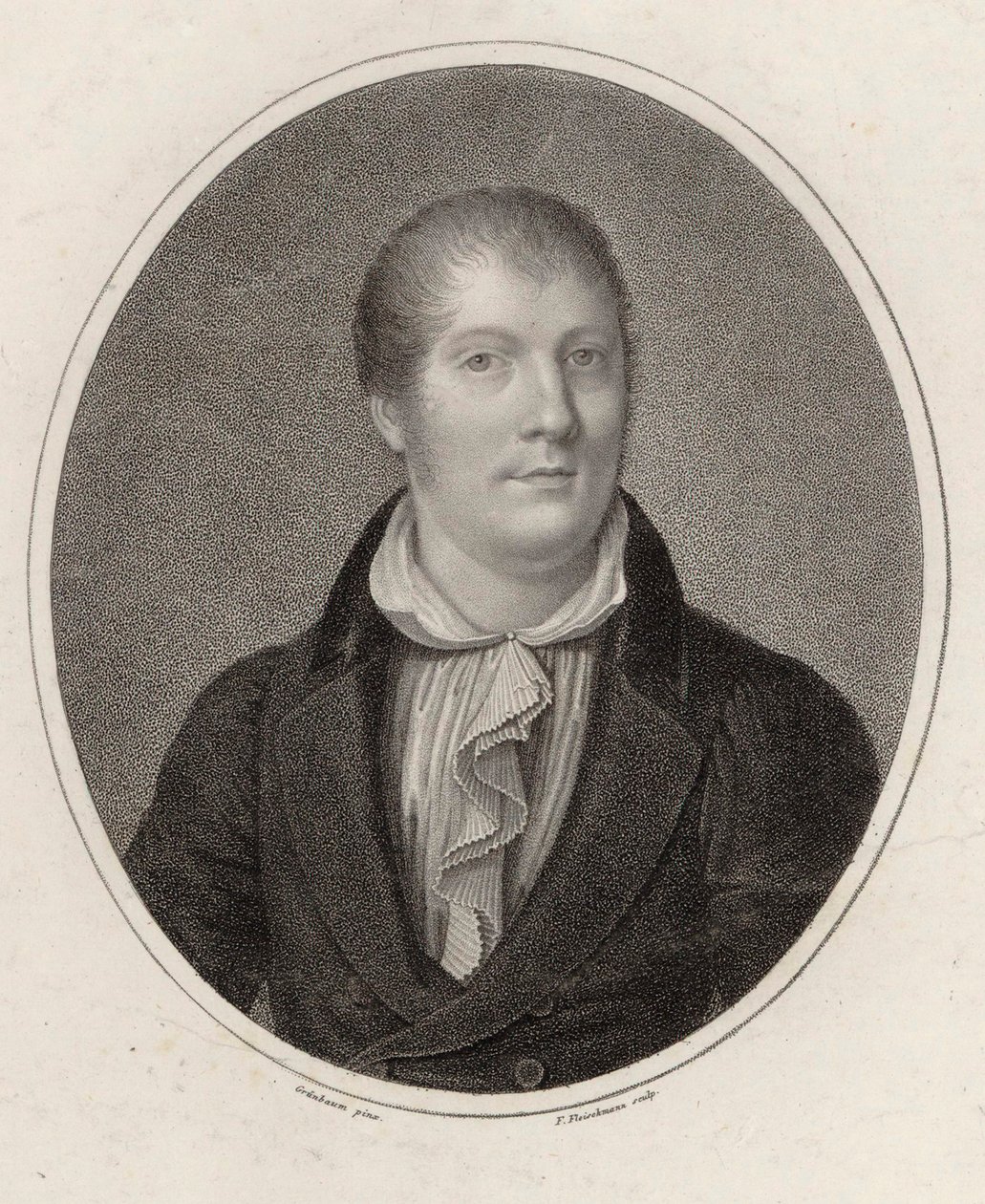Retrato del violinista y compositor Louis Spohr 1784-1859, 1820 de Friedrich Fleischmann