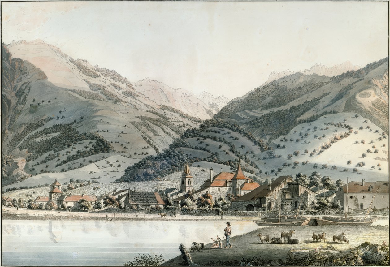 La ciudad de Villeneuve de Friedrich Georg Wexelberg