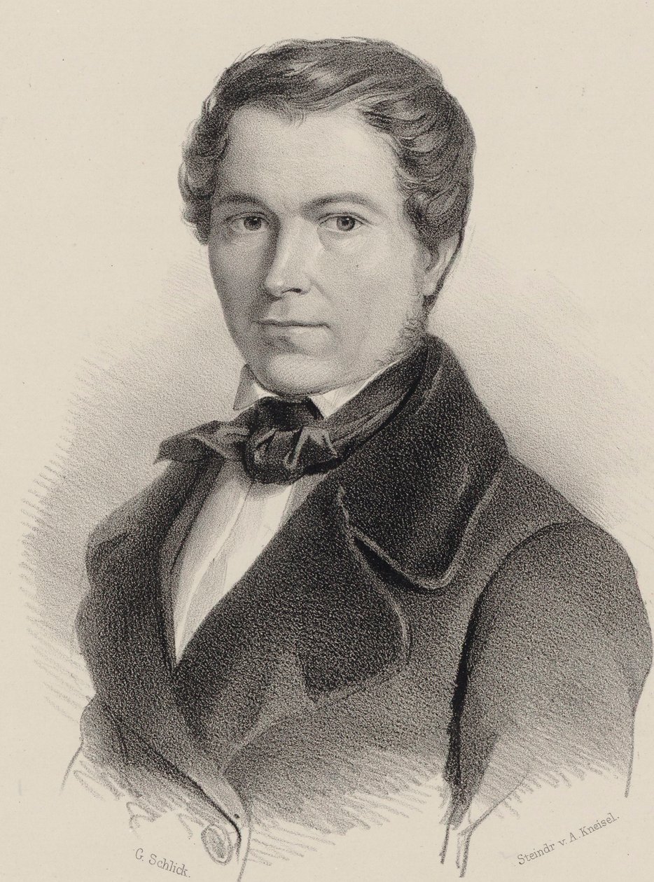 Retrato del violinista y compositor Joseph Labitzky 1802-1881, 1840 de Friedrich Gustav Schlick