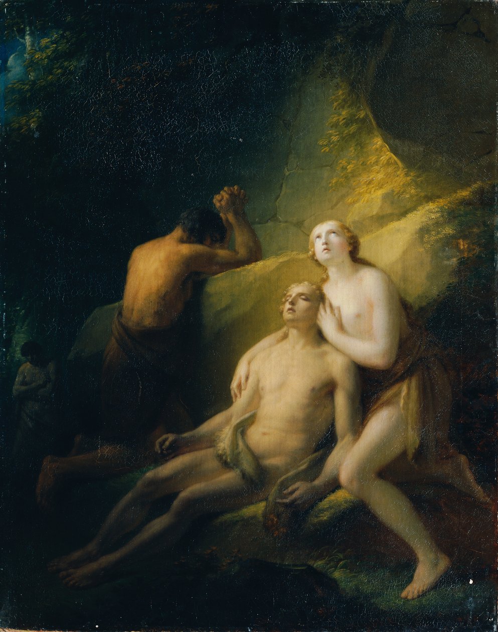 Adán y Eva lloran al muerto Abel de Friedrich Heinrich Fuger