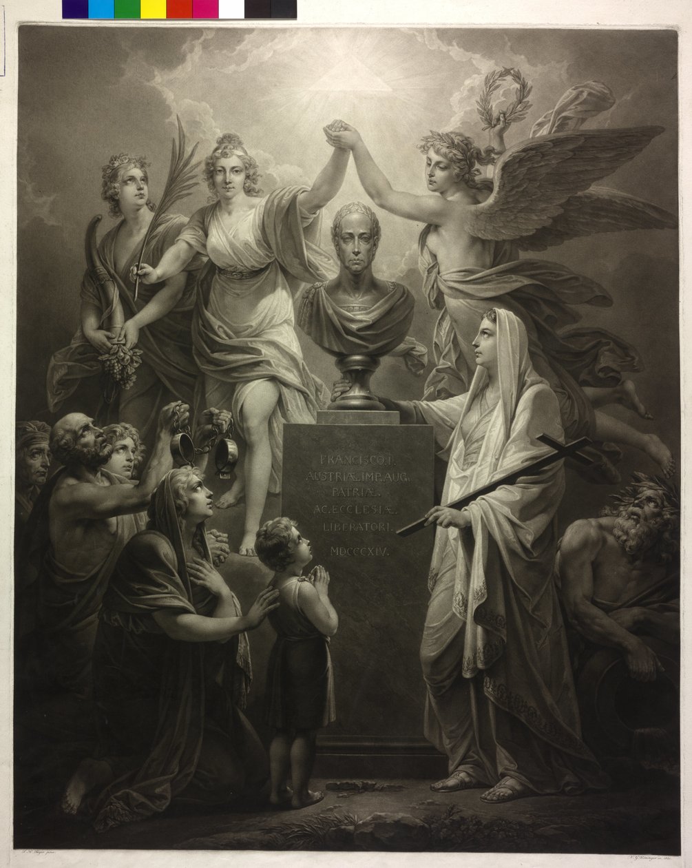 Apoteosis del emperador Francisco II - La bendición de la paz de Friedrich Heinrich Fuger