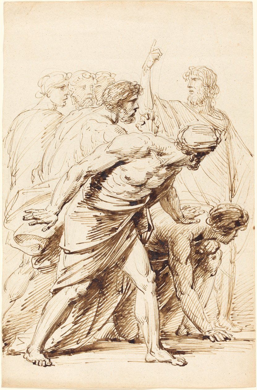 Siete hombres con vestido antiguo de Friedrich Heinrich Fuger